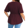 Shein Plus Notched Neckline Split Hem Blouse