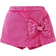 Shein Baby Girls' Lovely Butterfly Bowknot Decorated Casual Set With Denim Skirt And Shorts, Rose Red
