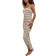 Shein Striped Texture Ribbed Bandeau Slit Back Maxi Dress