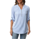 Shein Women Striped Printed Button Decor Long Sleeve Blouse
