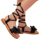 Shein Girls' Flat Sandals With Ankle Strap