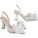 Shein Bowknot High Heels Wedding Bridal Shoes - Black/White