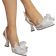 Shein Bowknot High Heels Wedding Bridal Shoes - Black/White