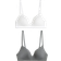 H&M Ladies Green 2-pack padded non-wired cotton bras