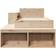 vidaXL Utan Madrass 75x190 cm Massiv Furu Sängram 107x222cm
