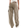 Stradivarius Baggy Twill Trousers with Pocket - Khaki