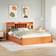 vidaXL Uden Madras 180x200 cm Massivt Fyrretræ Gyldenbrun Sengeramme 186.5x229.5cm