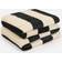 OHS Ultra Soft Stripe Print Throw - Mono - Monochrome Blankets Brown, Black (150x125cm)