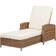 Vila Gotland Solsäng Polyrattan Med Kudde Natur Offwhite