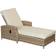 Vila Gotland Solsäng Polyrattan Med Kudde Natur Offwhite