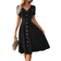 Shein Womens Elegant VNeck Short Sleeve Green ALine Dress