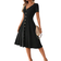 Shein Womens Elegant VNeck Short Sleeve Green ALine Dress