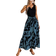 Shein SpringSummer Printed Irregular Hem Dress MidLong Length Knitted Vest Woven Dress Leaf Print