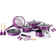 Royalty Line Cuisson Complète Effet Marbre 17 Pièces Tous Feux Violet Batterie de cuisine avec couvercle 13 Pièces