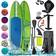 Brast SUP Board Shark Aufblasbares Stand Up Paddle Set 320 x 81 x 15 cm