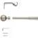 Dunelm Globe Extendable Metal Eyelet 120cm