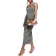 ASOS Shaped Neckline Wide Strap With Draped Skirt Midi Dress - Khaki