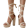 Dream Pairs High Heels Chunky Block Platform Heels for Women Strappy Gladiator Sexy Open Toe Heels Pumps Sandals, Nude