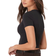 ASOS DESIGN Tætsiddende Cropped T-shirt - Sort