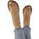 Shein Women Leopard Pattern Clear Strap Flat Sandals, Fashionable PVC Slide Sandals For Summer