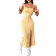 Shein Bedrucktes gestricktes Trägerkleid mit Schlitz-Saum für den Urlaub für Frauen