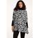 Blue Vanilla Animal Print Roll Neck Jumper - Black