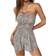 Shein Womens Leopard Print Simple Everyday Strapless Jumpsuit