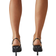 Faith Delaney Patent Chisel Toe Long Buckle Court Shoe - True Black