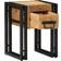vidaXL Beistelltische Natürliches Mangoholz Massivholz Mango Mittel Kleintisch 40x40cm