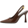 Shein Womens Fashionable Pointed Toe High Heels With Decorative Buckle Patent Leather Slingback Shoes