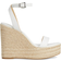 Michael Kors Leighton Leather Wedge Sandal - Optic White