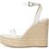 Michael Kors Leighton Leather Wedge Sandal - Optic White
