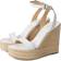 Michael Kors Leighton Leather Wedge Sandal - Optic White