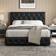 Yaheetech Upholstered Bed Frame with Drawer Storage Double 4'6 141 x197cm