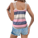 Shein Holiday Casual Color Block Striped Camisole Multicolor