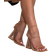 Shein Women's Square Toe High Heel Sandals - Apricot