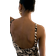 H&M Open Back Bodycon Dress - Cream/Zebra Print