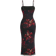 Shein Red Floral Print Mesh Slip DressCruise Women OutfitsChristmas DressElegant DressProm DressRed Women DressesDate Night Dress