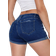 Shein Womens Navy Blue HollowOut Simple Casual Denim Shorts