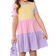 Shein Toddler Girls Colourblock Ruffle Hem Smock Dress