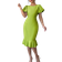 Shein Elegantes Kleid mit Rundem Ausschnitt - Puffärmeln/Rüschensaum