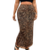 Shein Plus Vintage Leopard Print Mesh Long Midi Skirt