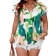 Shein Plus Vacation Style Random Printed Ruffled Sleeve Blouse