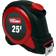 Hyper Tough Measure 25-Foot Self-Locking Automatic Non-Slip Grip Red Measurement Tape
