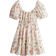 H&M Bubble Hem Cotton Dress - White/Floral
