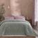 Dunelm Helston Bedspread Green (235x235cm)