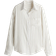 H&M Linen Blend Shirt - White/Beige Striped