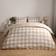 OHS Reversible Gingham Bedding Set - Duvet Cover Natural (230x220cm)