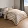 OHS Reversible Gingham Bedding Set - Duvet Cover Natural (230x220cm)