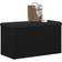vidaXL Sort Egetræ MDF Polyester 80 x 40 x 45 cm Opbevaringsbænk 80x45cm